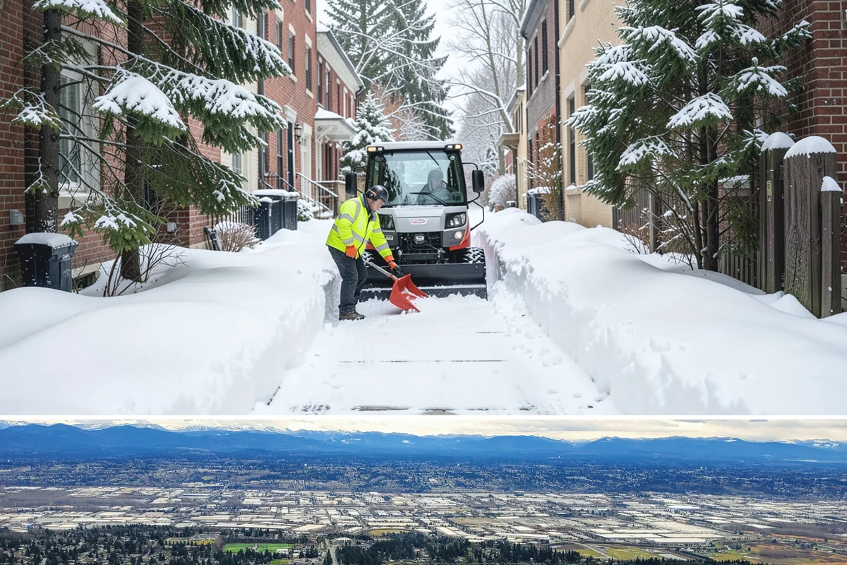 Corporate Campus Snow Removal in SeaTac, King County, WA - Campus demand runs December through February, with foothill locations sometimes needing March coverage.
