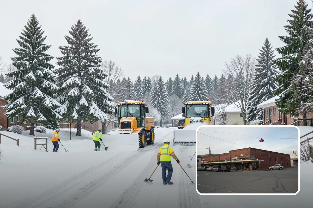 Corporate Campus Snow Removal in Sedro-Woolley, Skagit County, WA - Internal roads and garage ramps prioritized