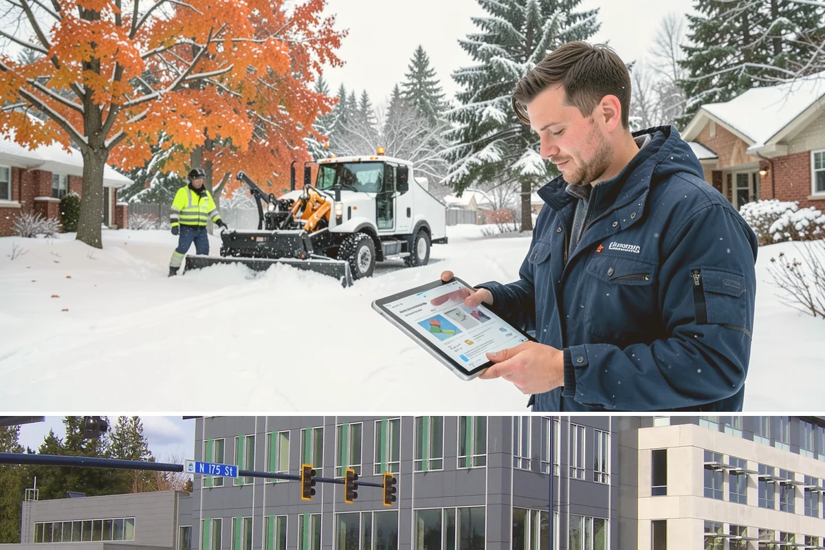 Corporate Campus Snow Removal in Shoreline, King County, WA - Campus demand runs December through February, with foothill locations sometimes needing March coverage.