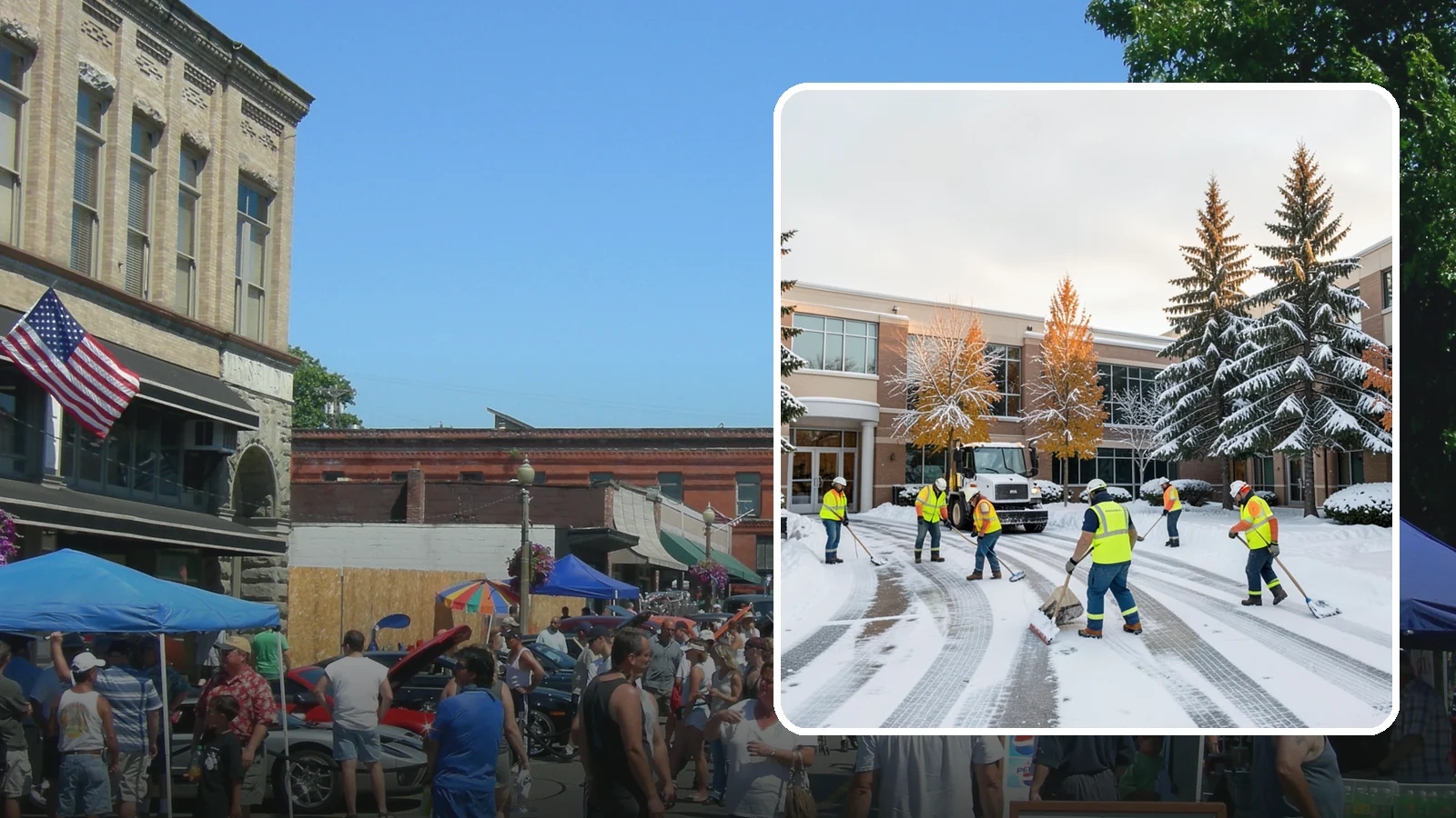 Corporate Campus Snow Removal in Snohomish, Snohomish County, WA - For sprawling corporate campuses, we clear internal roads, structured-garage approaches, and courtyards so your workforce and...