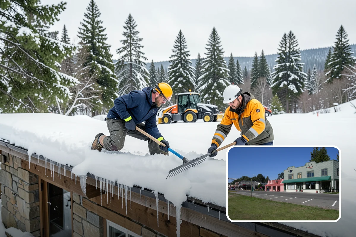 Corporate Campus Snow Removal in Snoqualmie, King County, WA - Internal roads and garage ramps prioritized