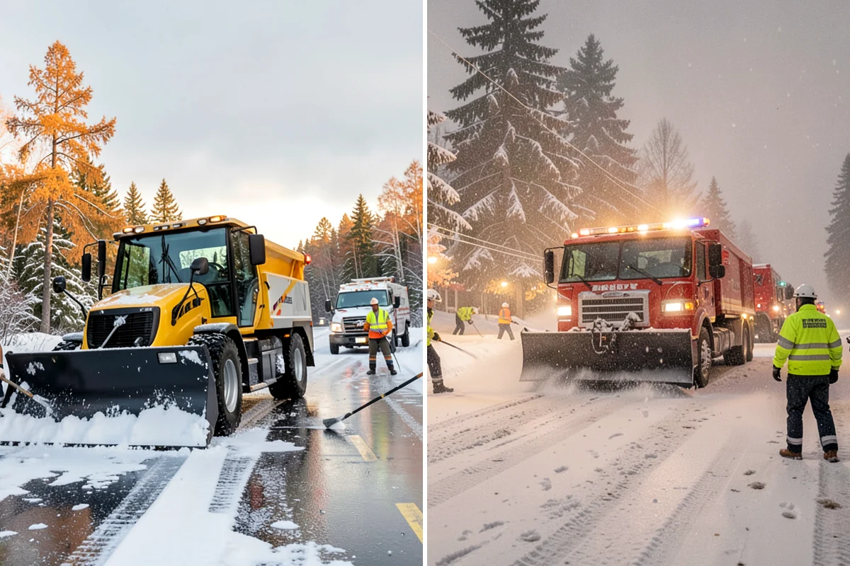 Corporate Campus Snow Removal in Snoqualmie, King County, WA - Divide the campus into road, garage, and pedestrian zones