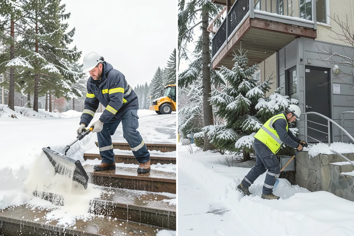 Corporate Campus Snow Removal in Steilacoom, Pierce County, WA - Divide the campus into road, garage, and pedestrian zones