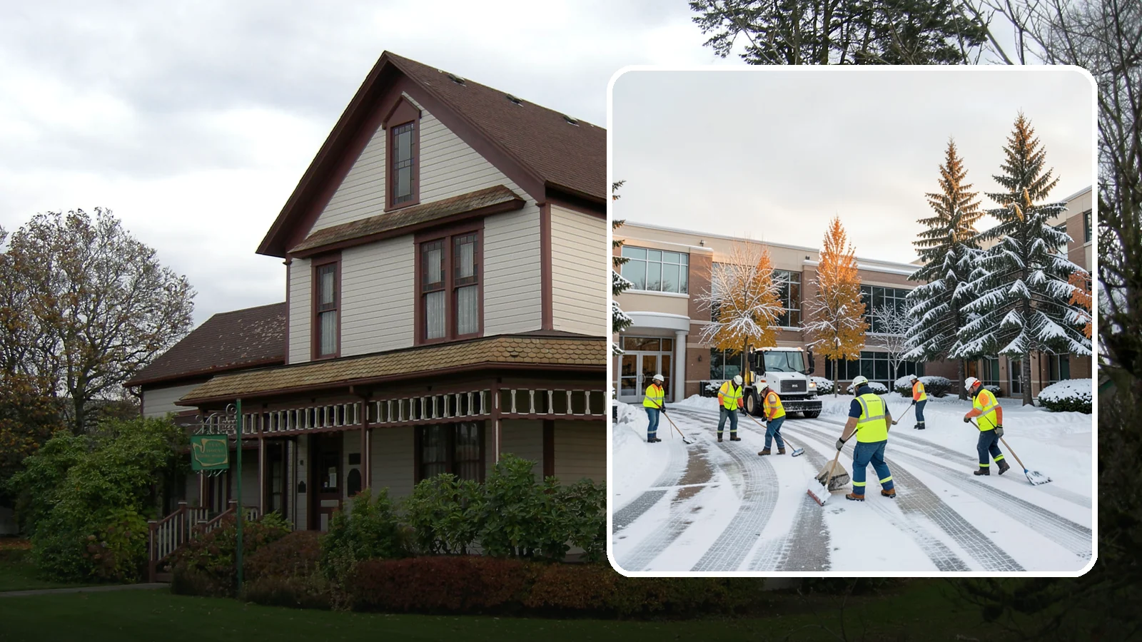 Corporate Campus Snow Removal in Sumner, Pierce County, WA - For sprawling corporate campuses, we clear internal roads, structured-garage approaches, and courtyards so your workforce and...