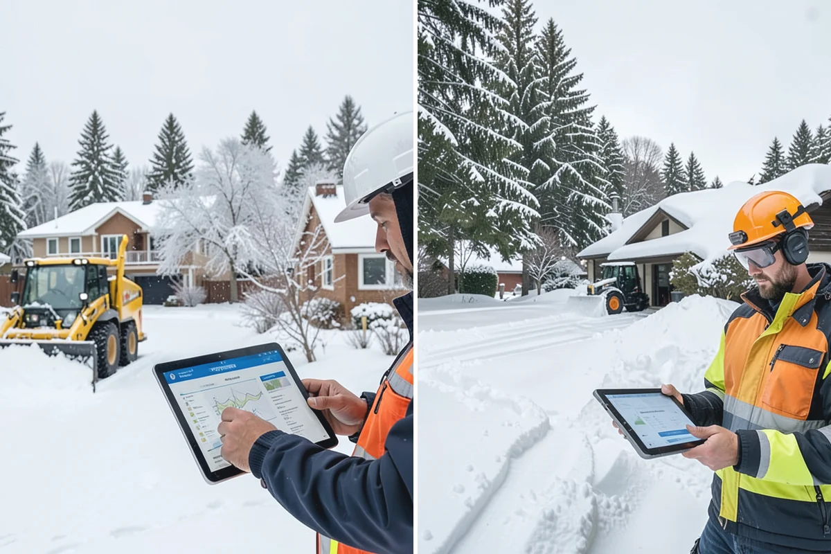 Corporate Campus Snow Removal in Sumner, Pierce County, WA - Divide the campus into road, garage, and pedestrian zones