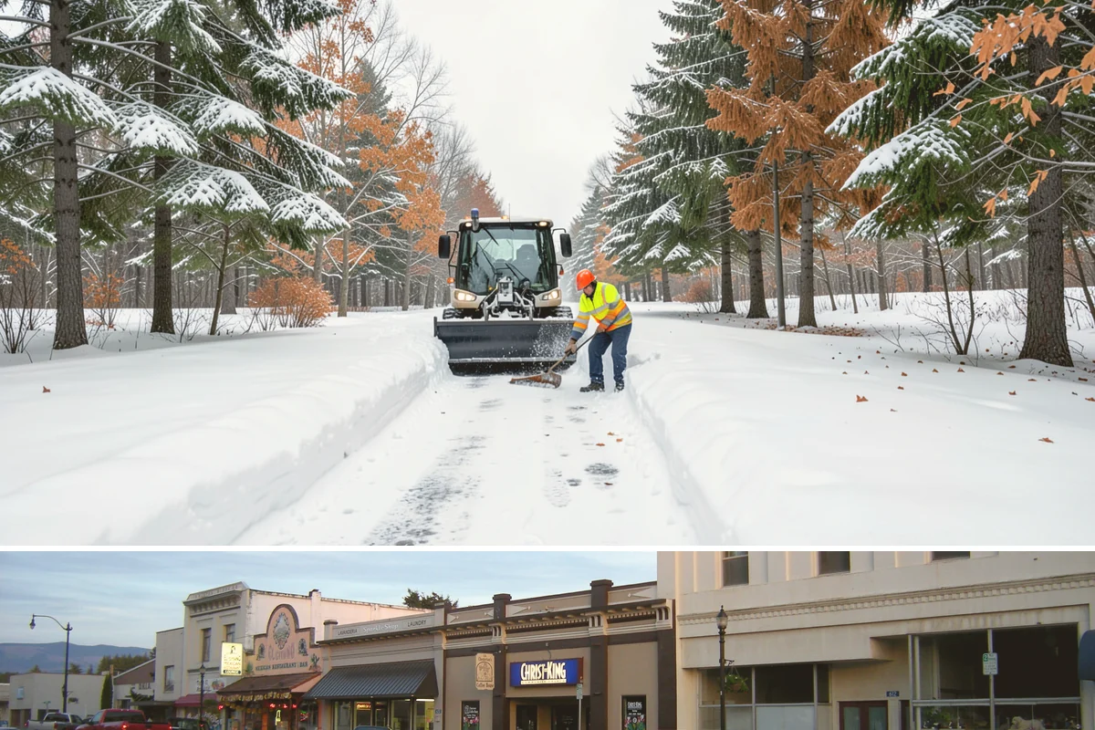 Courtyard Clearing in Burlington, Skagit County, WA - Book courtyard clearing for each snow event of the lowland season, which runs roughly late November through February.