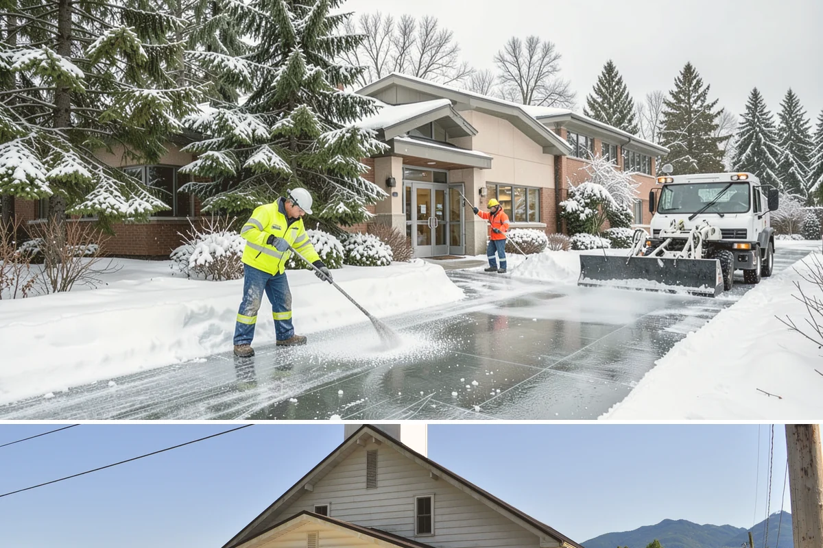 Courtyard Clearing in Concrete, Skagit County, WA - Book courtyard clearing for each snow event of the lowland season, which runs roughly late November through February.