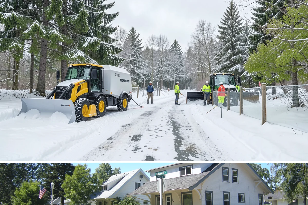 Courtyard Clearing in DuPont, Pierce County, WA - Book courtyard clearing for each snow event of the lowland season, which runs roughly late November through February.