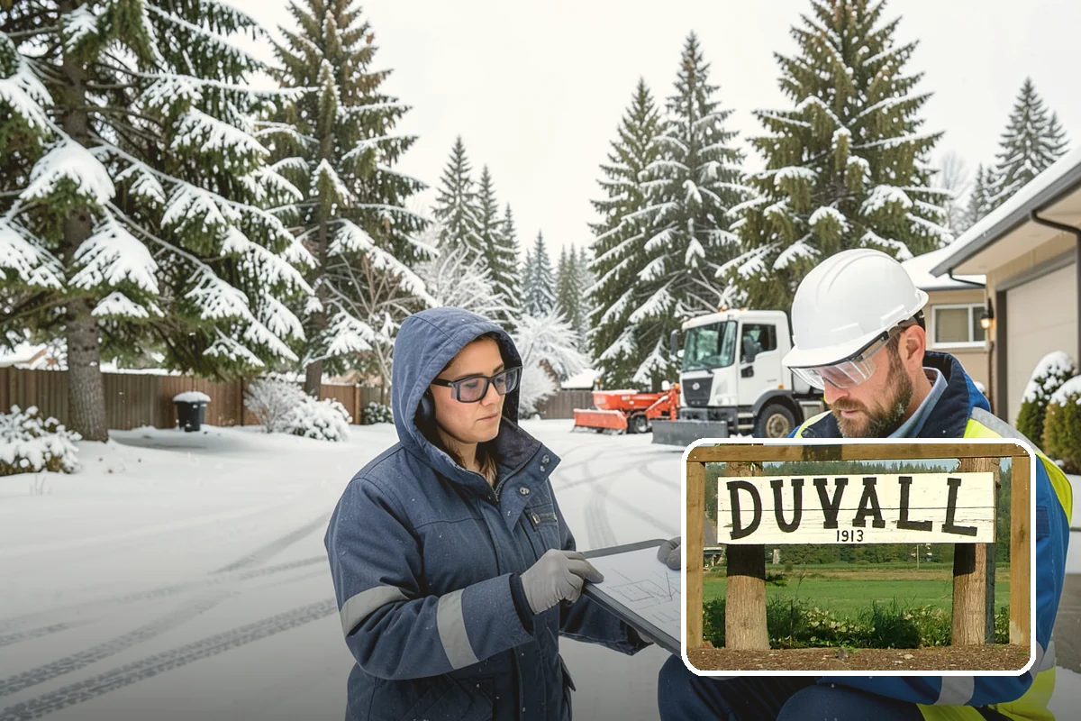 Courtyard Clearing in Duvall, King County, WA - Clears snow trapped in shaded, wind-blocked courtyards