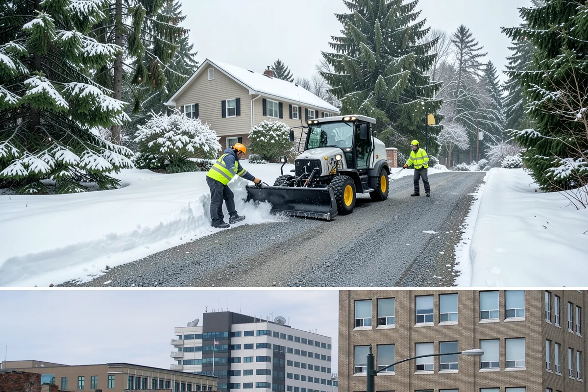 Courtyard Clearing in Everett, Snohomish County, WA - Book courtyard clearing for each snow event of the lowland season, which runs roughly late November through February.
