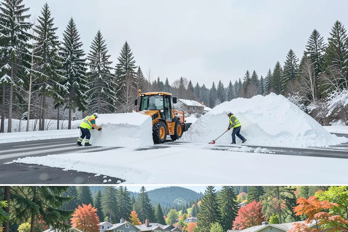 Courtyard Clearing in Fircrest, Pierce County, WA - Book courtyard clearing for each snow event of the lowland season, which runs roughly late November through February.