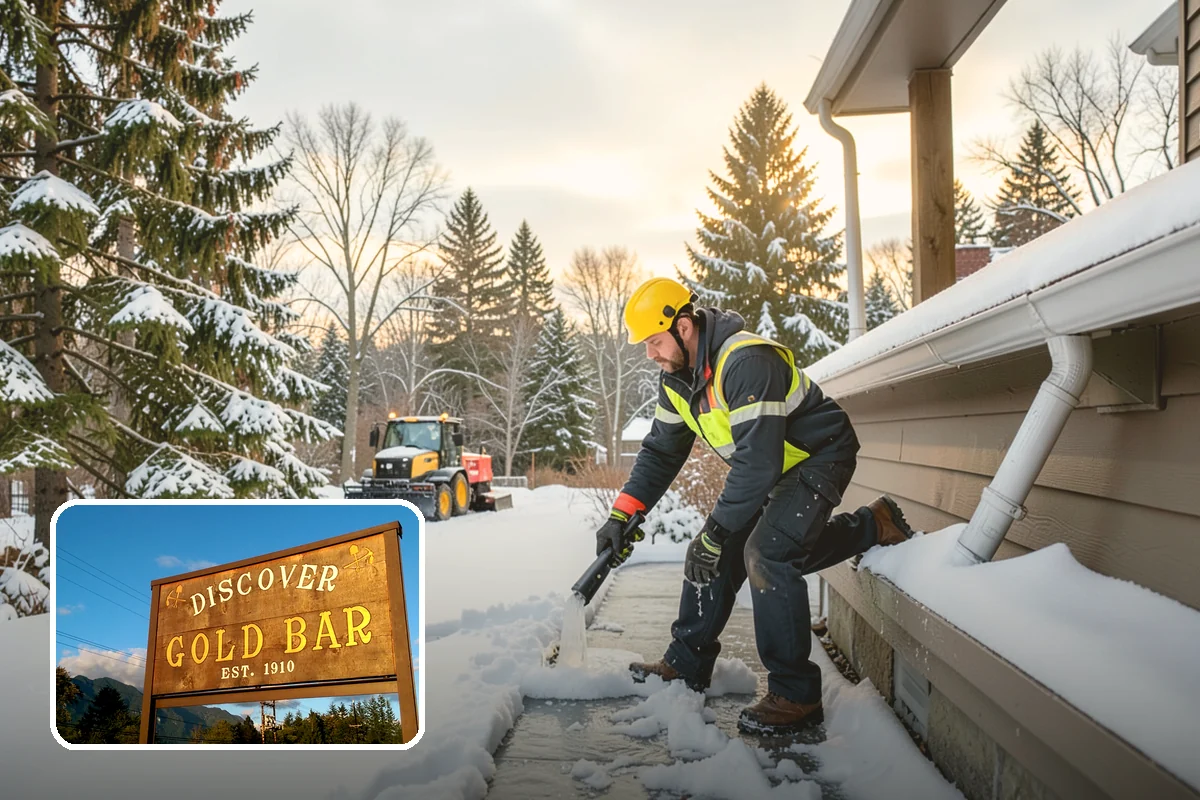 Courtyard Clearing in Gold Bar, Snohomish County, WA - Clears snow trapped in shaded, wind-blocked courtyards