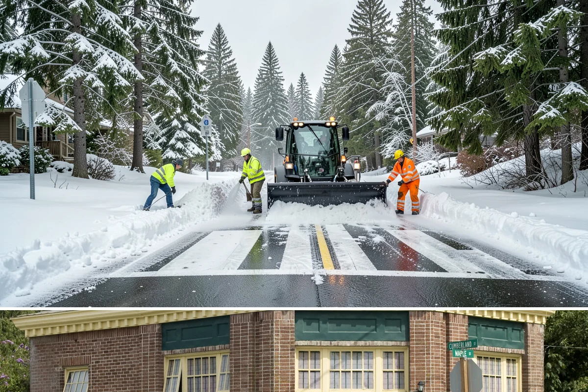 Courtyard Clearing in Hamilton, Skagit County, WA - Book courtyard clearing for each snow event of the lowland season, which runs roughly late November through February.