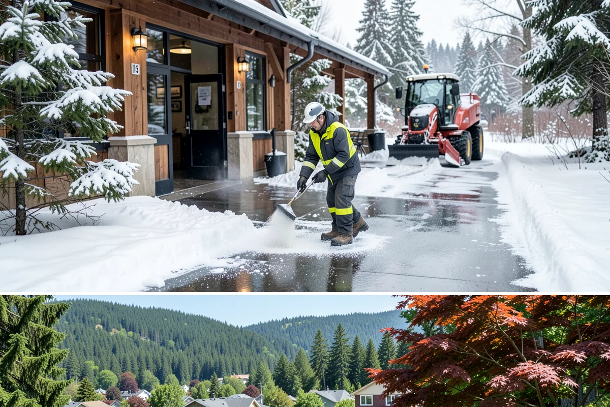 Courtyard Clearing in Index, Snohomish County, WA - Book courtyard clearing for each snow event of the lowland season, which runs roughly late November through February.