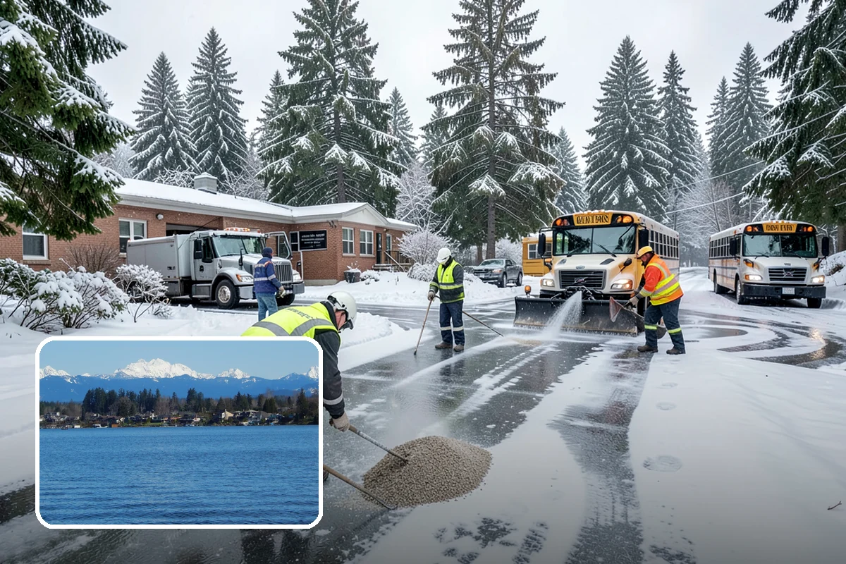 Courtyard Clearing in Lake Stevens, Snohomish County, WA - Clears snow trapped in shaded, wind-blocked courtyards