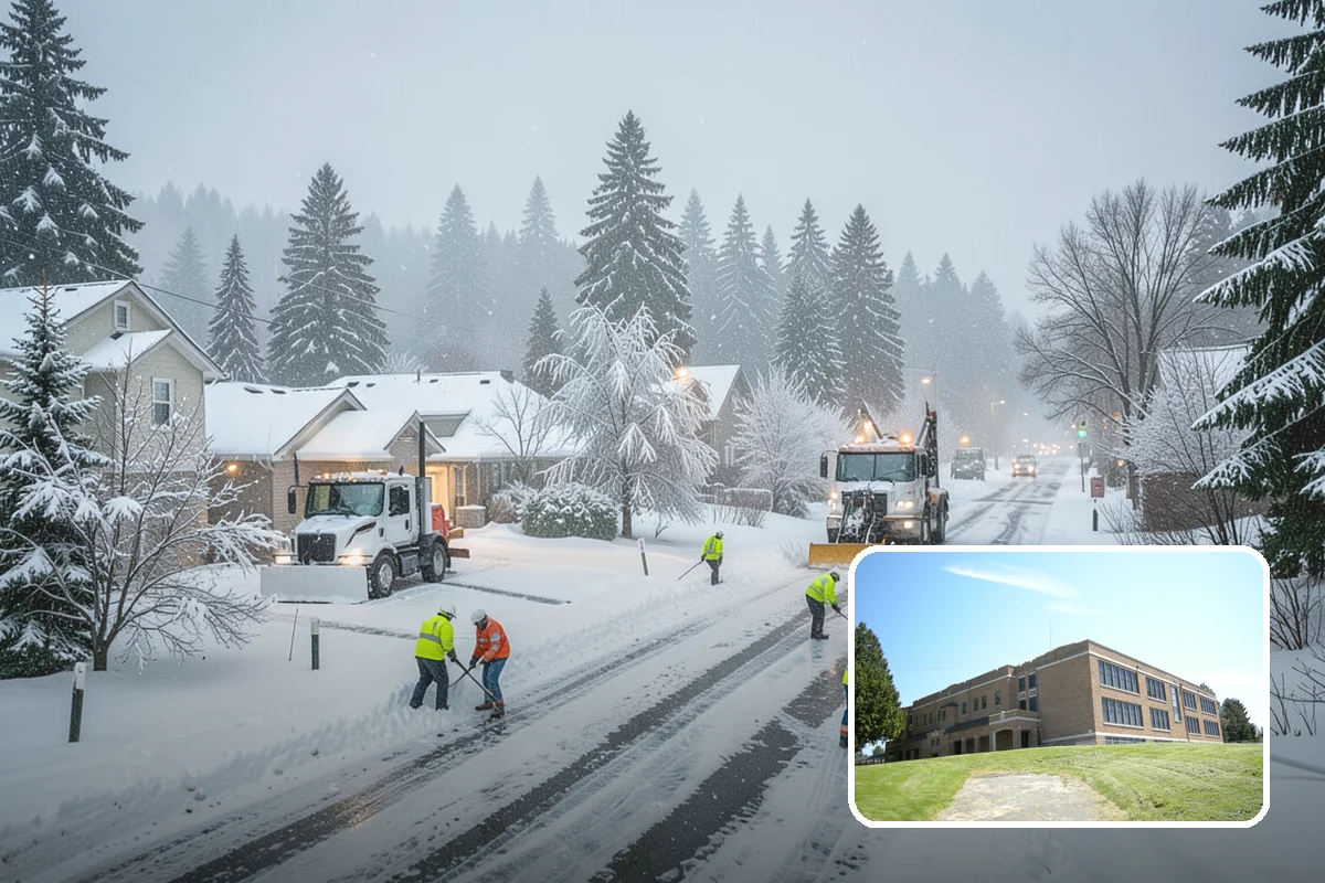 Courtyard Clearing in Maple Valley, King County, WA - Clears snow trapped in shaded, wind-blocked courtyards