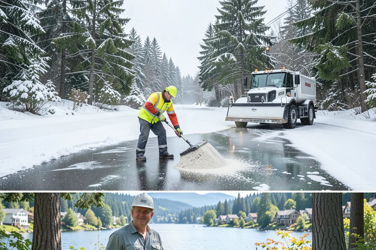 Courtyard Clearing in Milton, King County, WA - Book courtyard clearing for each snow event of the lowland season, which runs roughly late November through February.