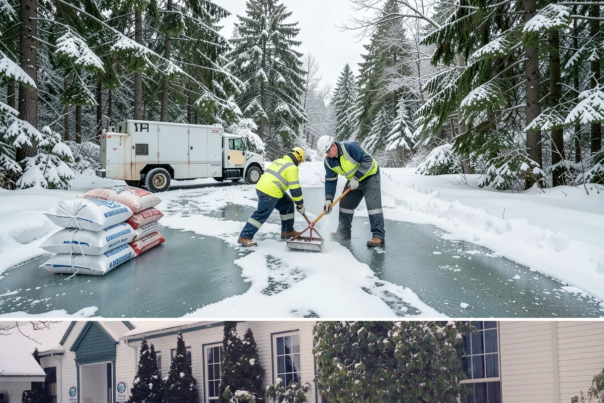Courtyard Clearing in Pacific, King County, WA - Book courtyard clearing for each snow event of the lowland season, which runs roughly late November through February.