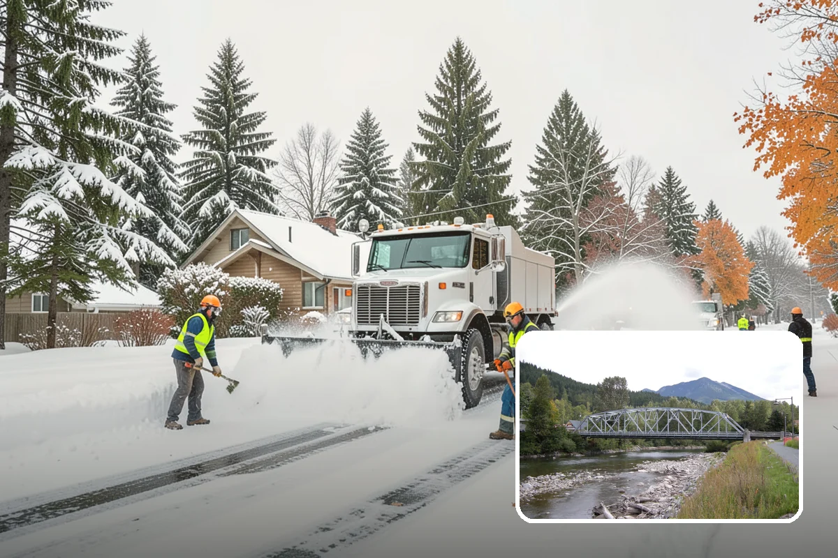 Courtyard Clearing in Skykomish, King County, WA - Clears snow trapped in shaded, wind-blocked courtyards