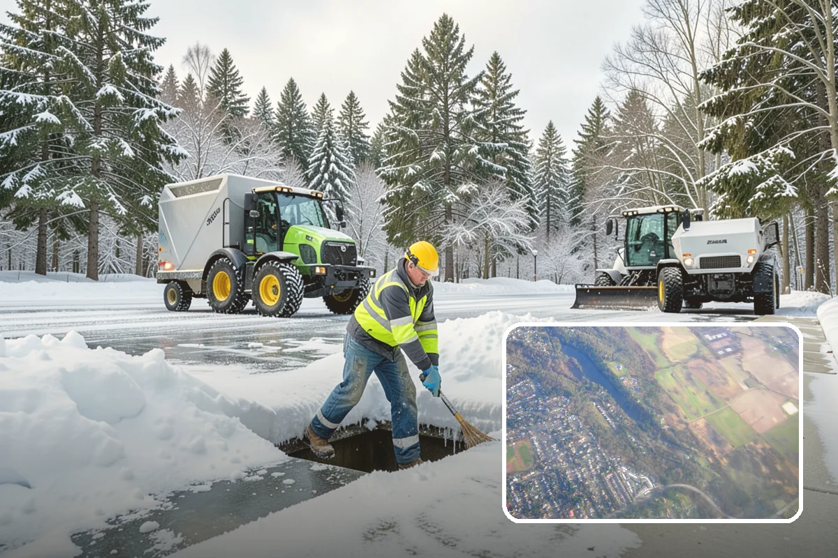 Courtyard Snow Removal in Algona, King County, WA - Keeps interior courtyards crossable in winter