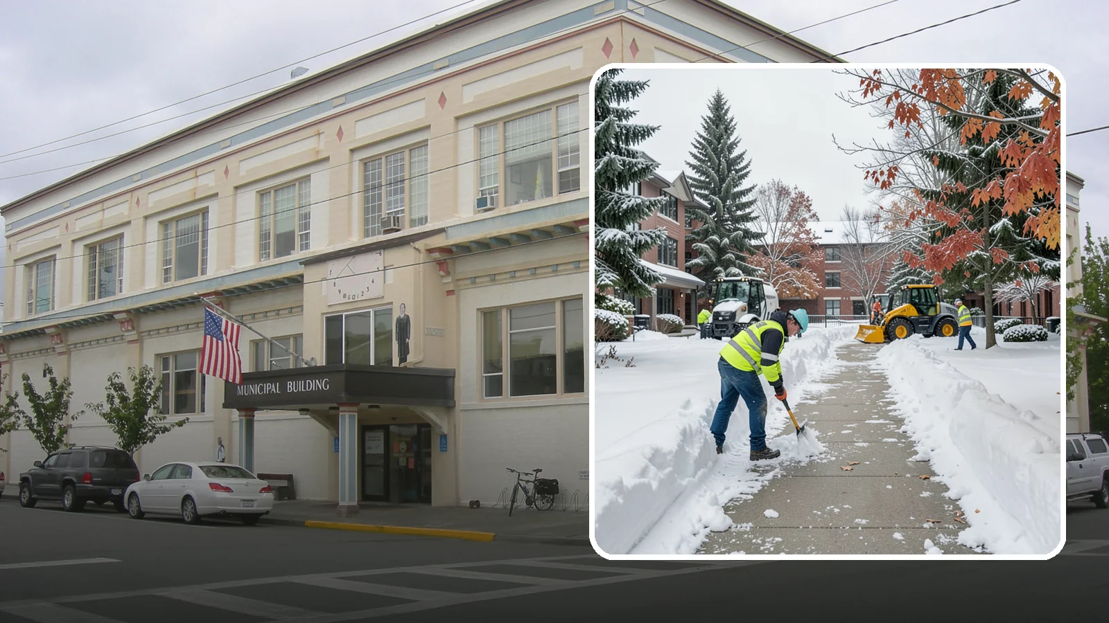 Courtyard Snow Removal in Anacortes, Skagit County, WA - We remove snow from enclosed courtyards and interior common areas so residents and staff can cross them safely in Western...