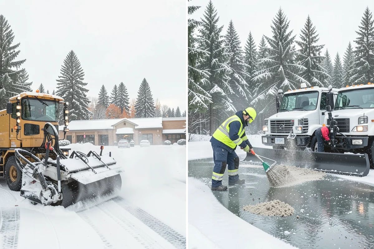 Courtyard Snow Removal in Anacortes, Skagit County, WA - Walk the courtyard paths, nodes, and passages