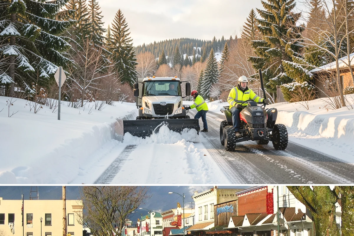 Courtyard Snow Removal in Arlington, Snohomish County, WA - Cleared after every snow event through the season since enclosed courtyards thaw slowly in our climate.