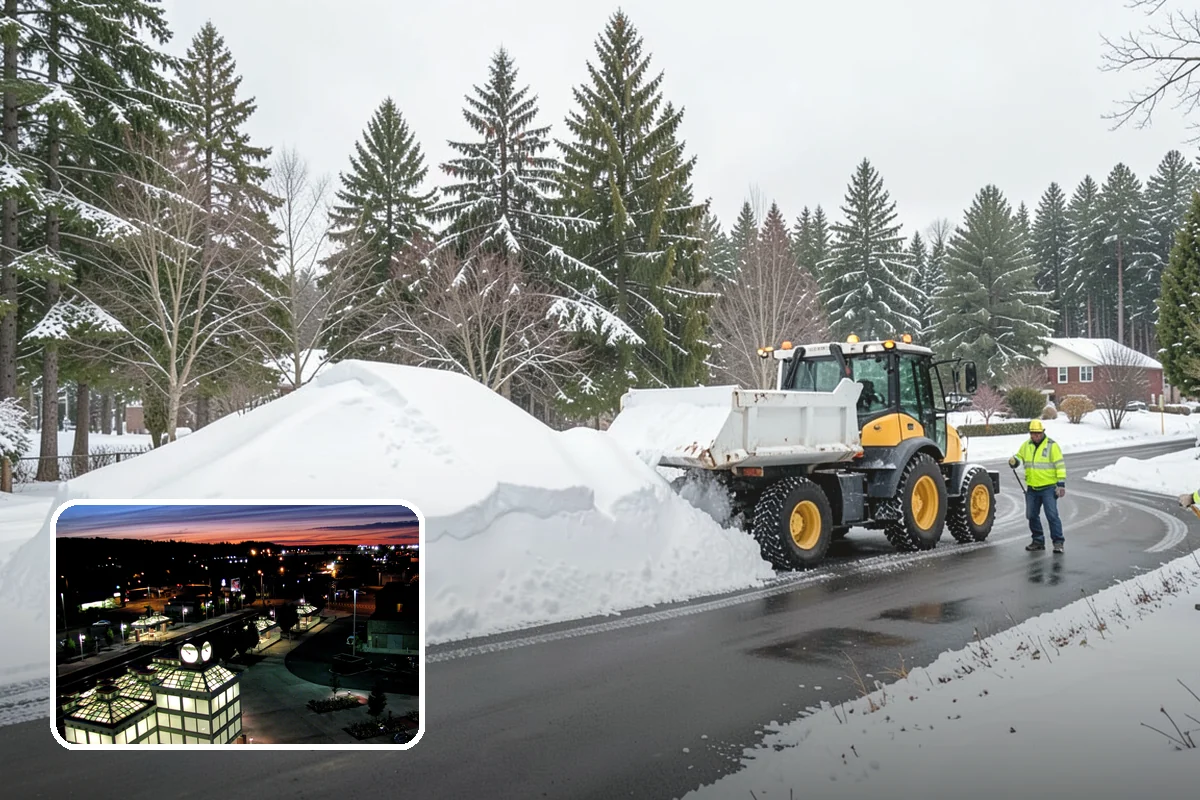 Courtyard Snow Removal in Auburn, King County, WA - Keeps interior courtyards crossable in winter