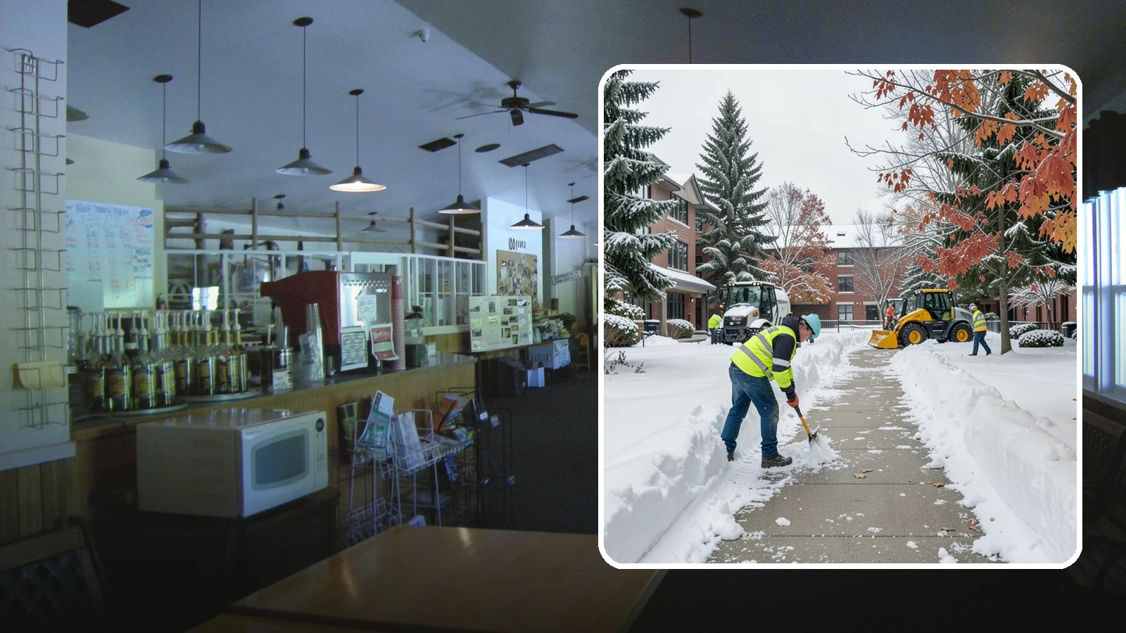 Courtyard Snow Removal in Black Diamond, King County, WA - We remove snow from enclosed courtyards and interior common areas so residents and staff can cross them safely in Western...