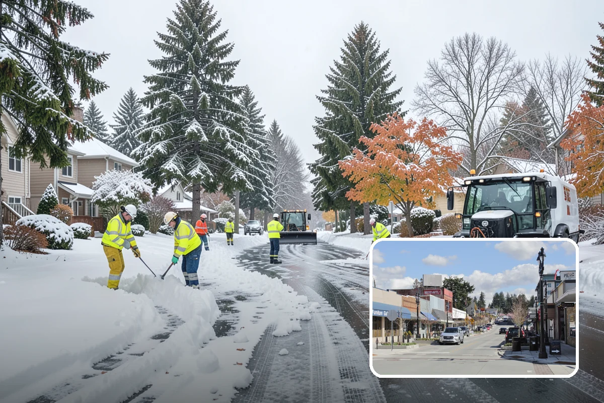 Courtyard Snow Removal in Bothell, King County, WA - Keeps interior courtyards crossable in winter
