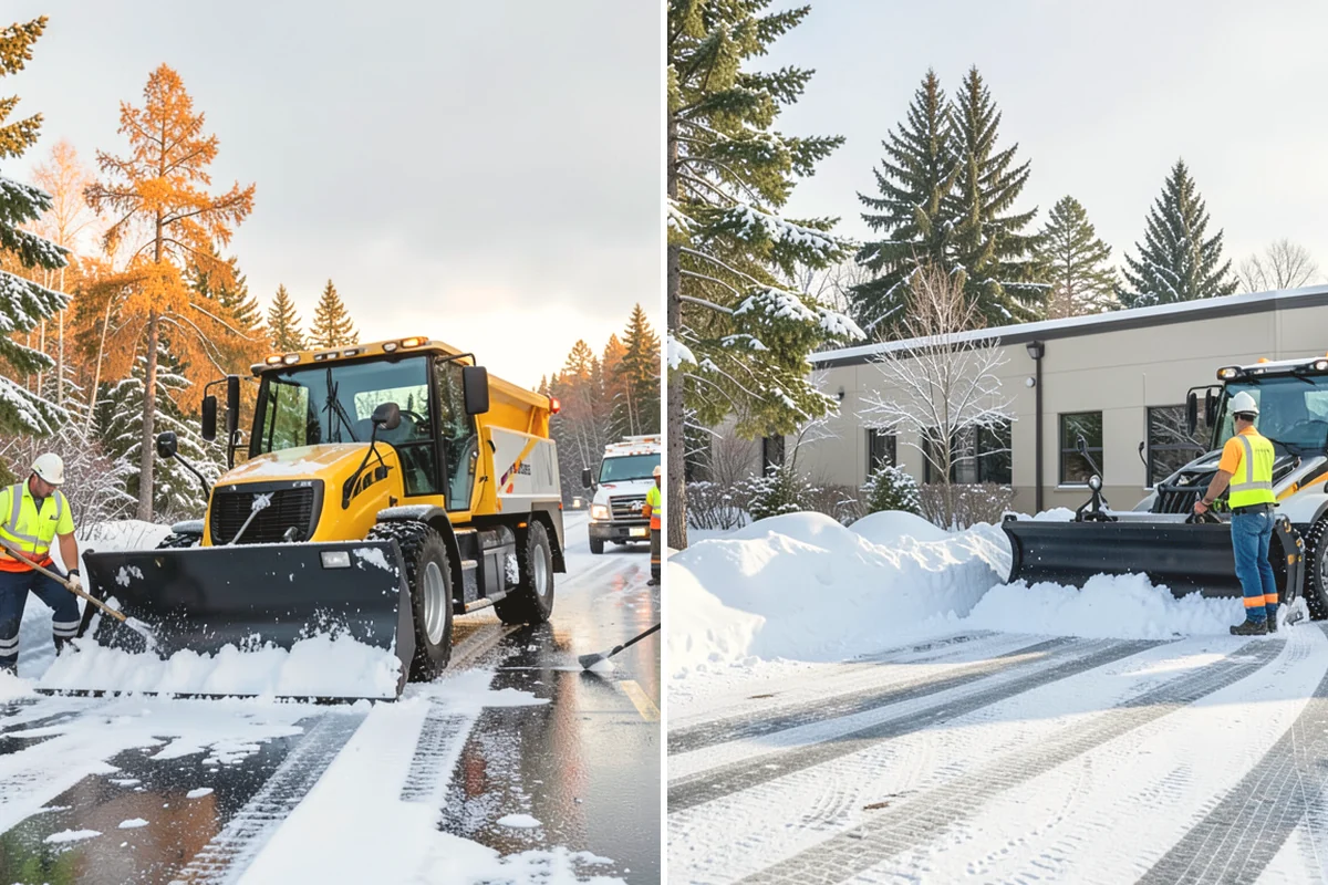 Courtyard Snow Removal in Burien, King County, WA - Walk the courtyard paths, nodes, and passages