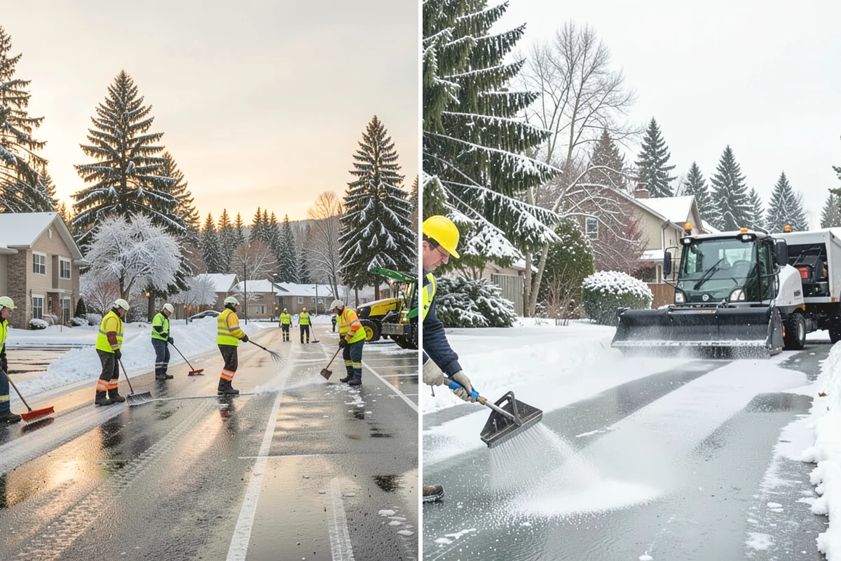 Courtyard Snow Removal in Burlington, Skagit County, WA - Walk the courtyard paths, nodes, and passages