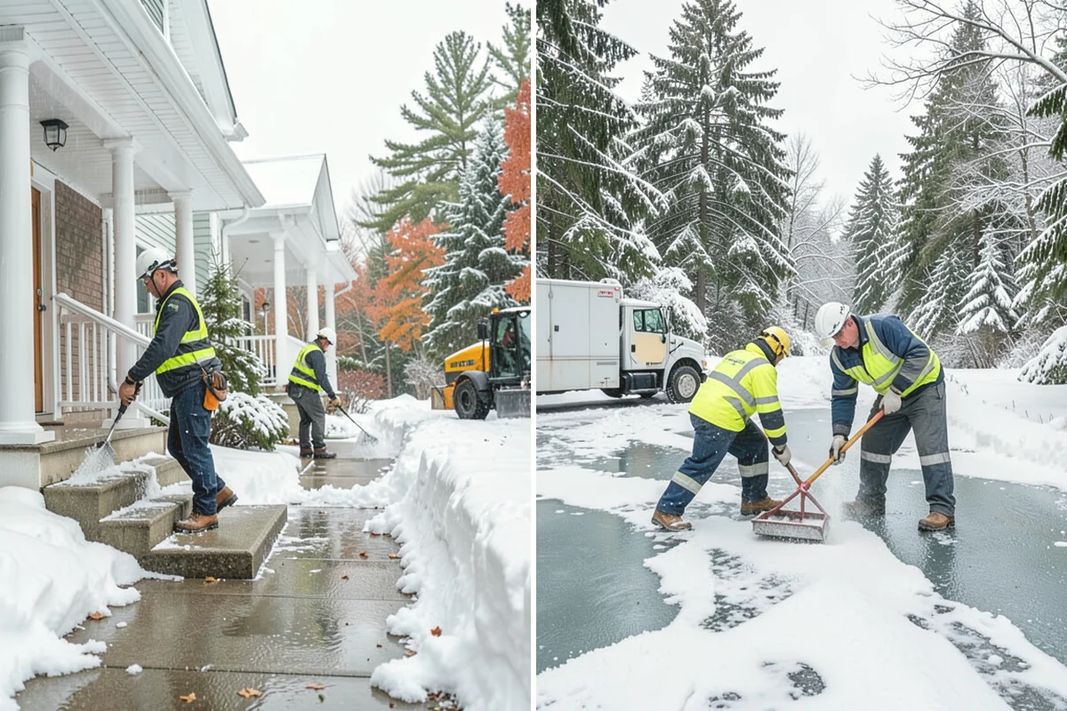 Courtyard Snow Removal in Carnation, King County, WA - Walk the courtyard paths, nodes, and passages