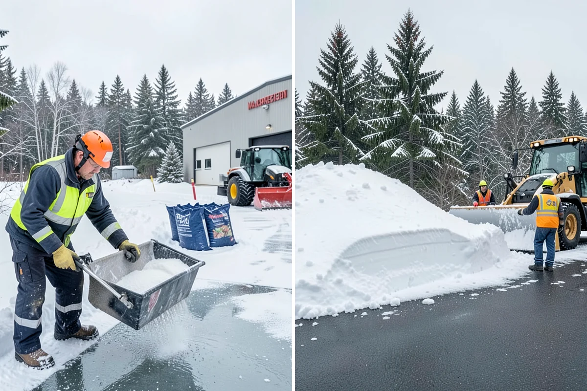 Courtyard Snow Removal in Clyde Hill, King County, WA - Walk the courtyard paths, nodes, and passages