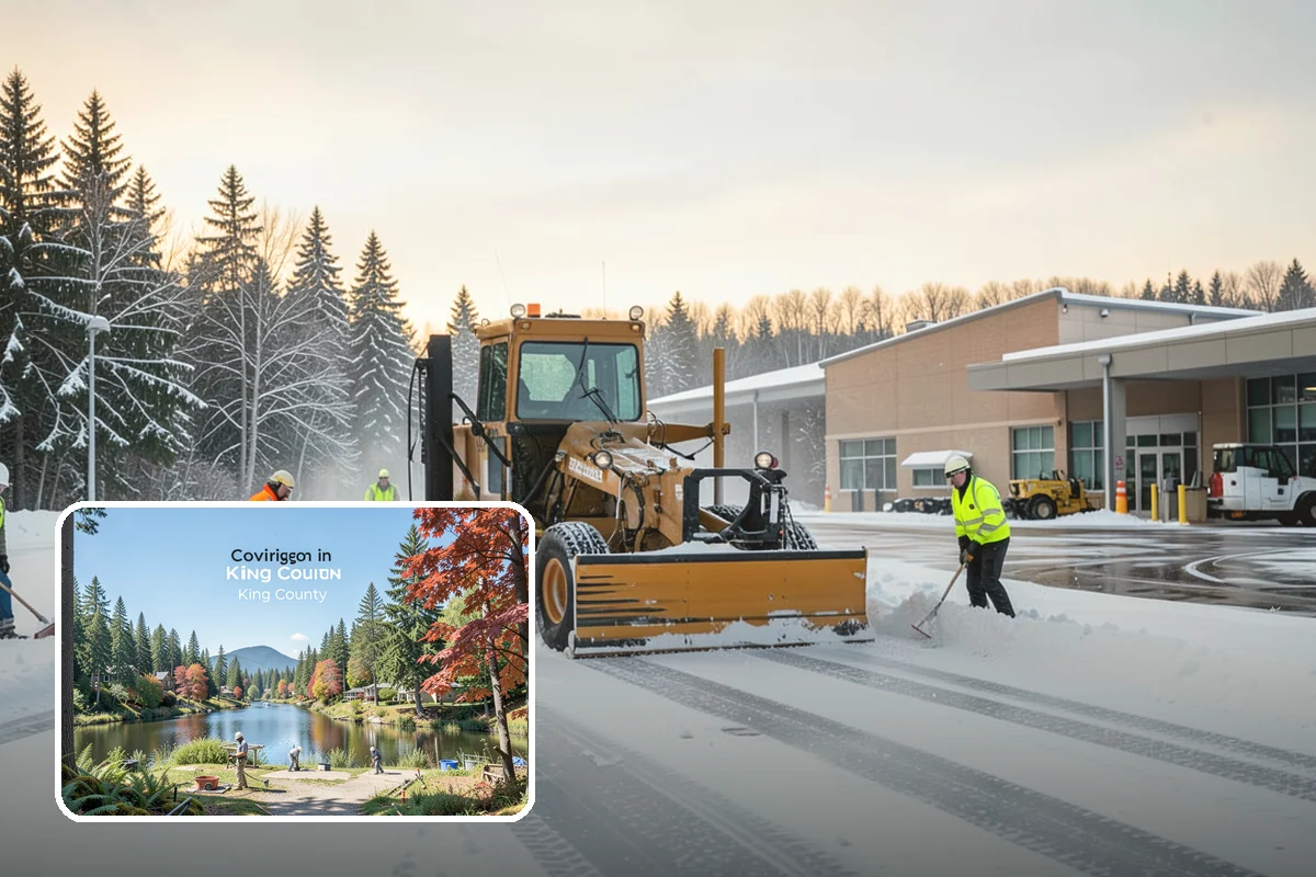Courtyard Snow Removal in Covington, King County, WA - Keeps interior courtyards crossable in winter