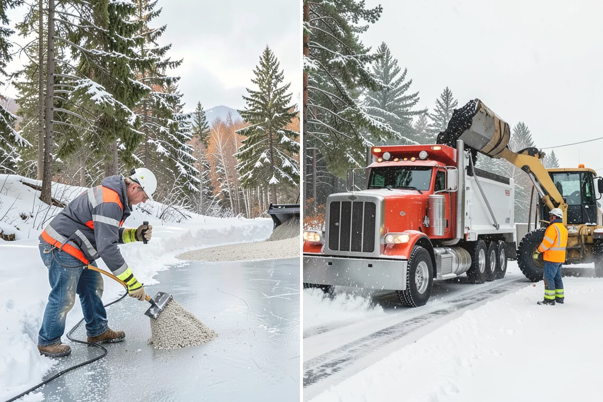 Courtyard Snow Removal in Covington, King County, WA - Walk the courtyard paths, nodes, and passages