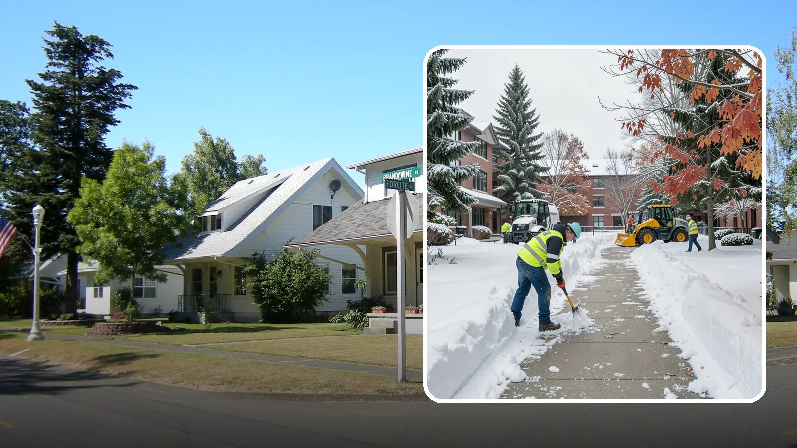 Courtyard Snow Removal in DuPont, Pierce County, WA - We remove snow from enclosed courtyards and interior common areas so residents and staff can cross them safely in Western...