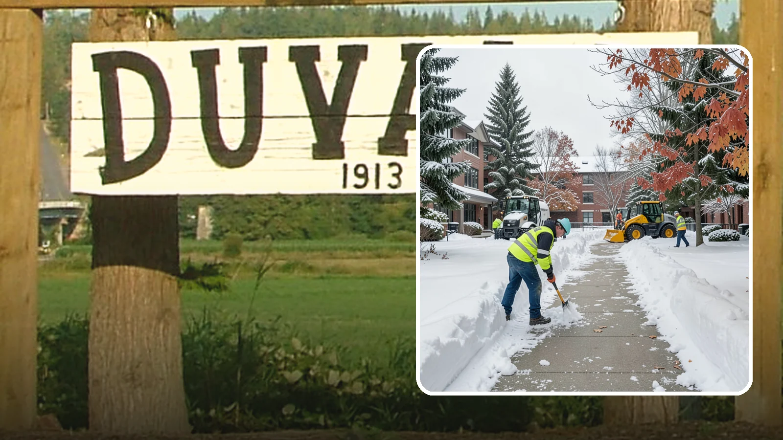 Courtyard Snow Removal in Duvall, King County, WA - We remove snow from enclosed courtyards and interior common areas so residents and staff can cross them safely in Western...
