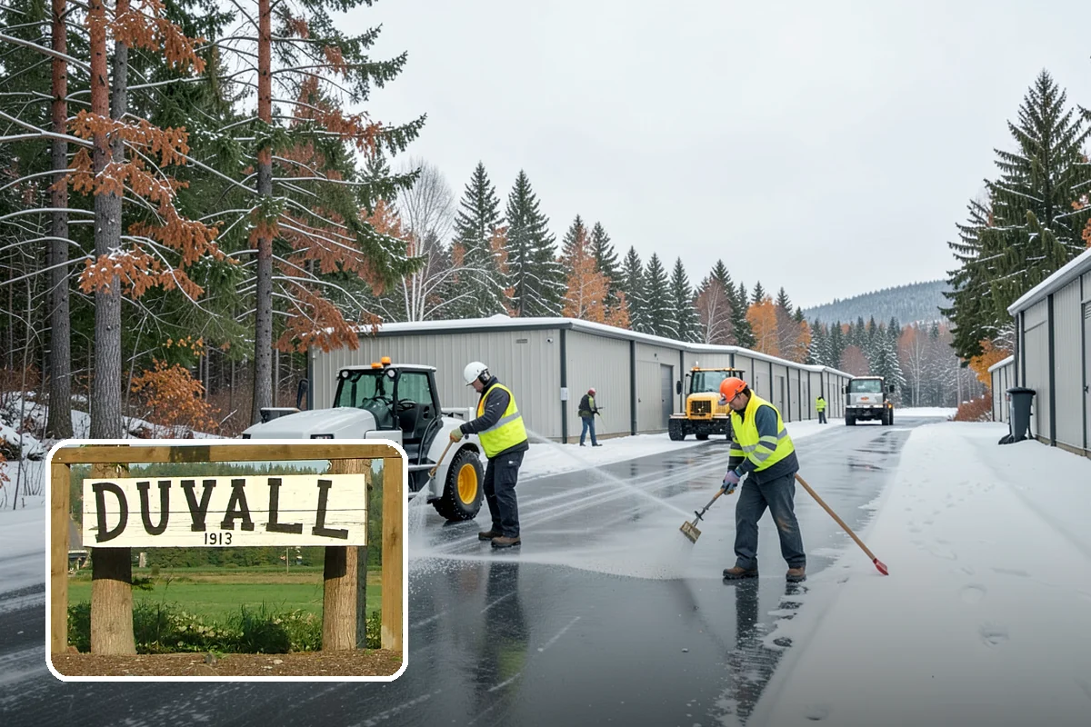 Courtyard Snow Removal in Duvall, King County, WA - Keeps interior courtyards crossable in winter