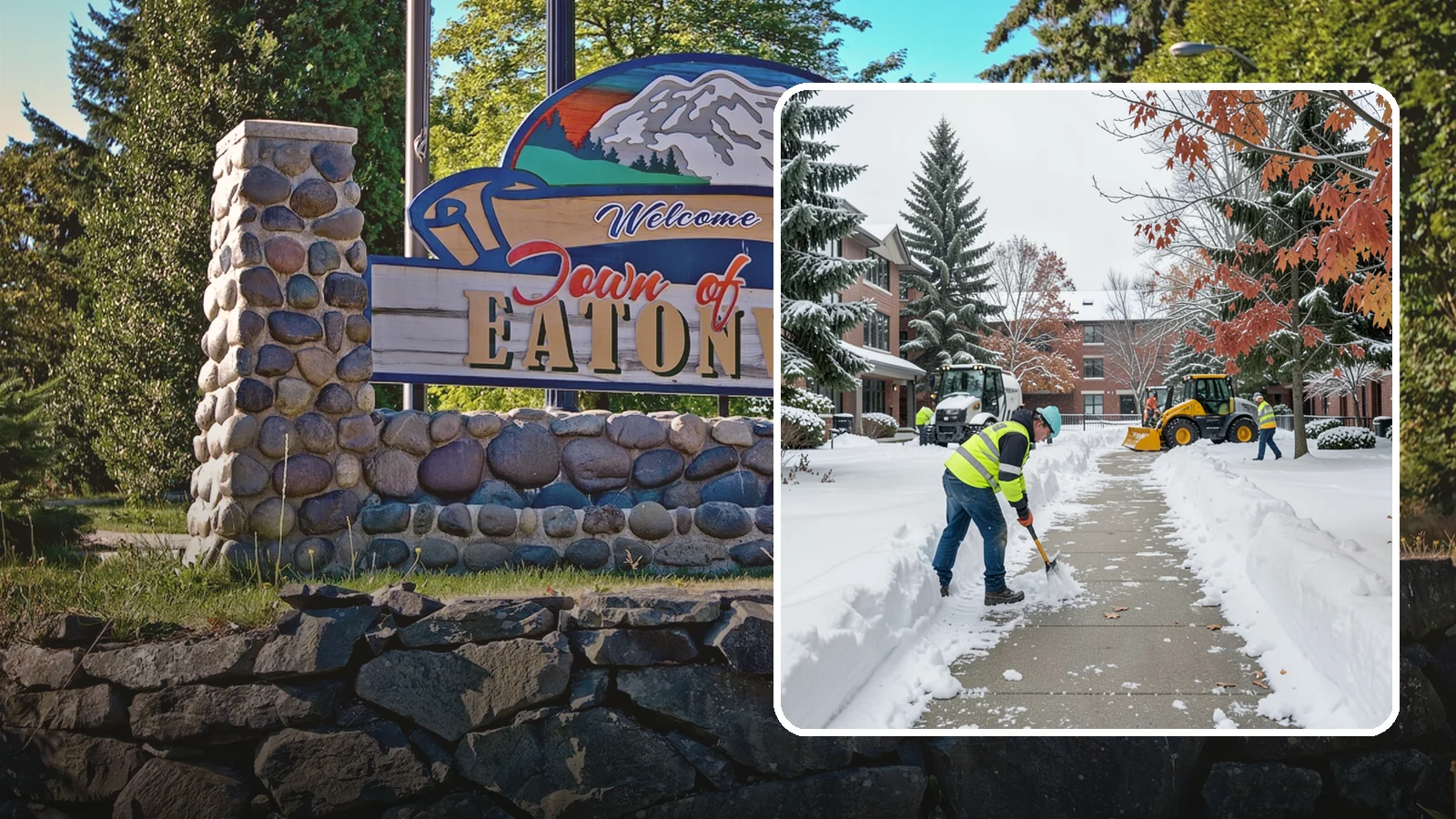 Courtyard Snow Removal in Eatonville, Pierce County, WA - We remove snow from enclosed courtyards and interior common areas so residents and staff can cross them safely in Western...