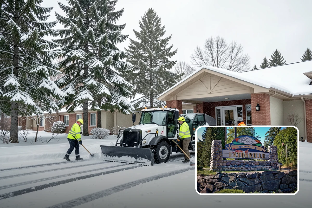 Courtyard Snow Removal in Eatonville, Pierce County, WA - Keeps interior courtyards crossable in winter