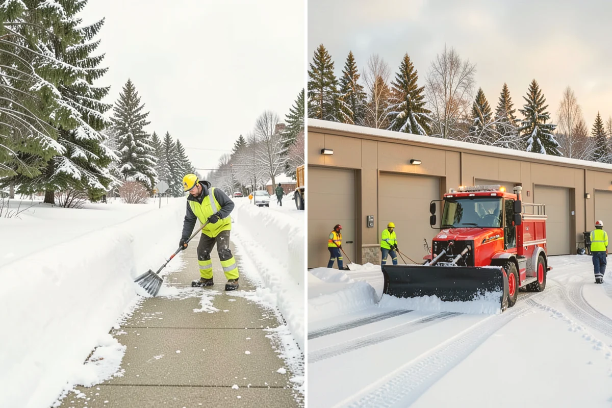 Courtyard Snow Removal in Eatonville, Pierce County, WA - Walk the courtyard paths, nodes, and passages