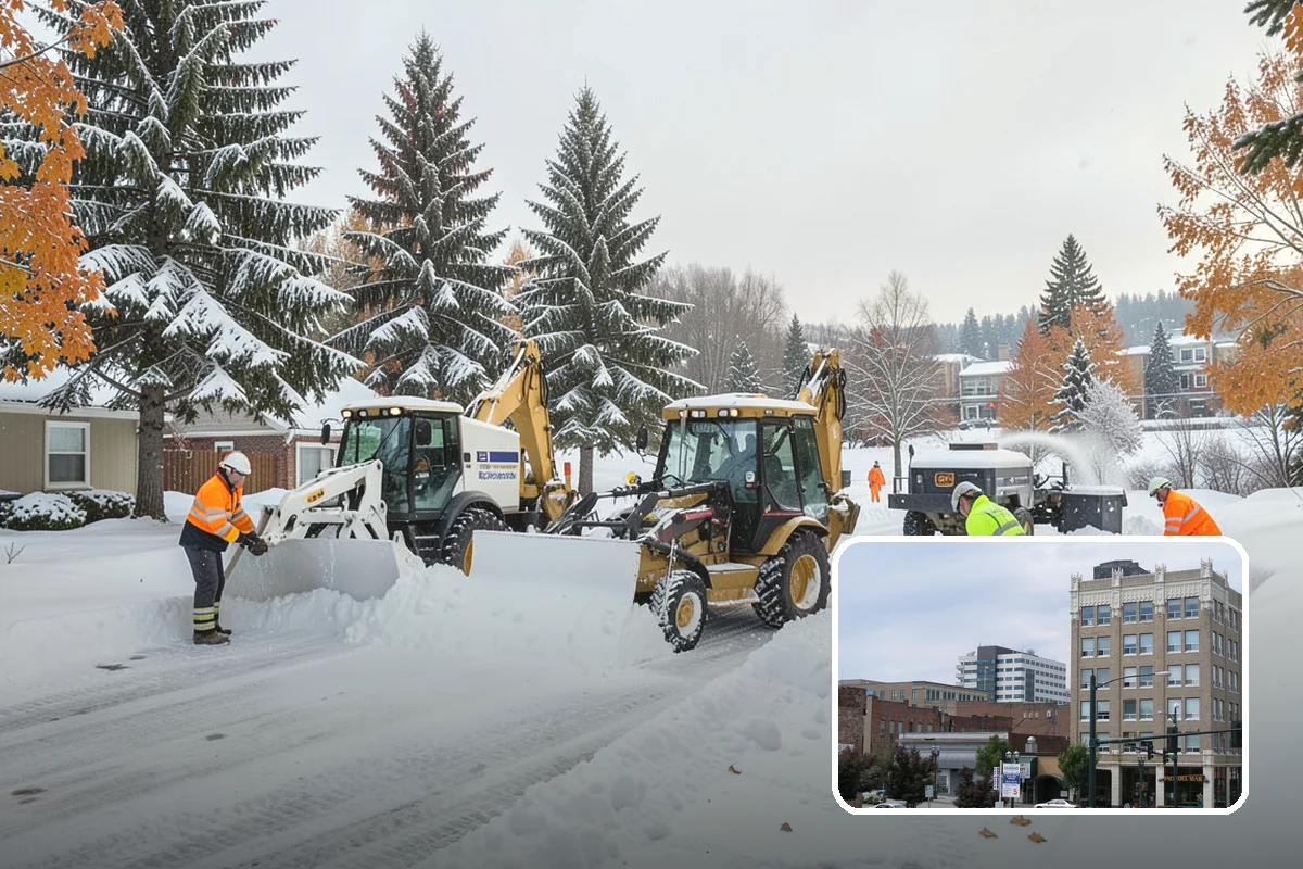 Courtyard Snow Removal in Everett, Snohomish County, WA - Keeps interior courtyards crossable in winter