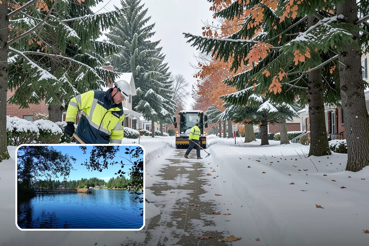 Courtyard Snow Removal in Federal Way, King County, WA - Keeps interior courtyards crossable in winter
