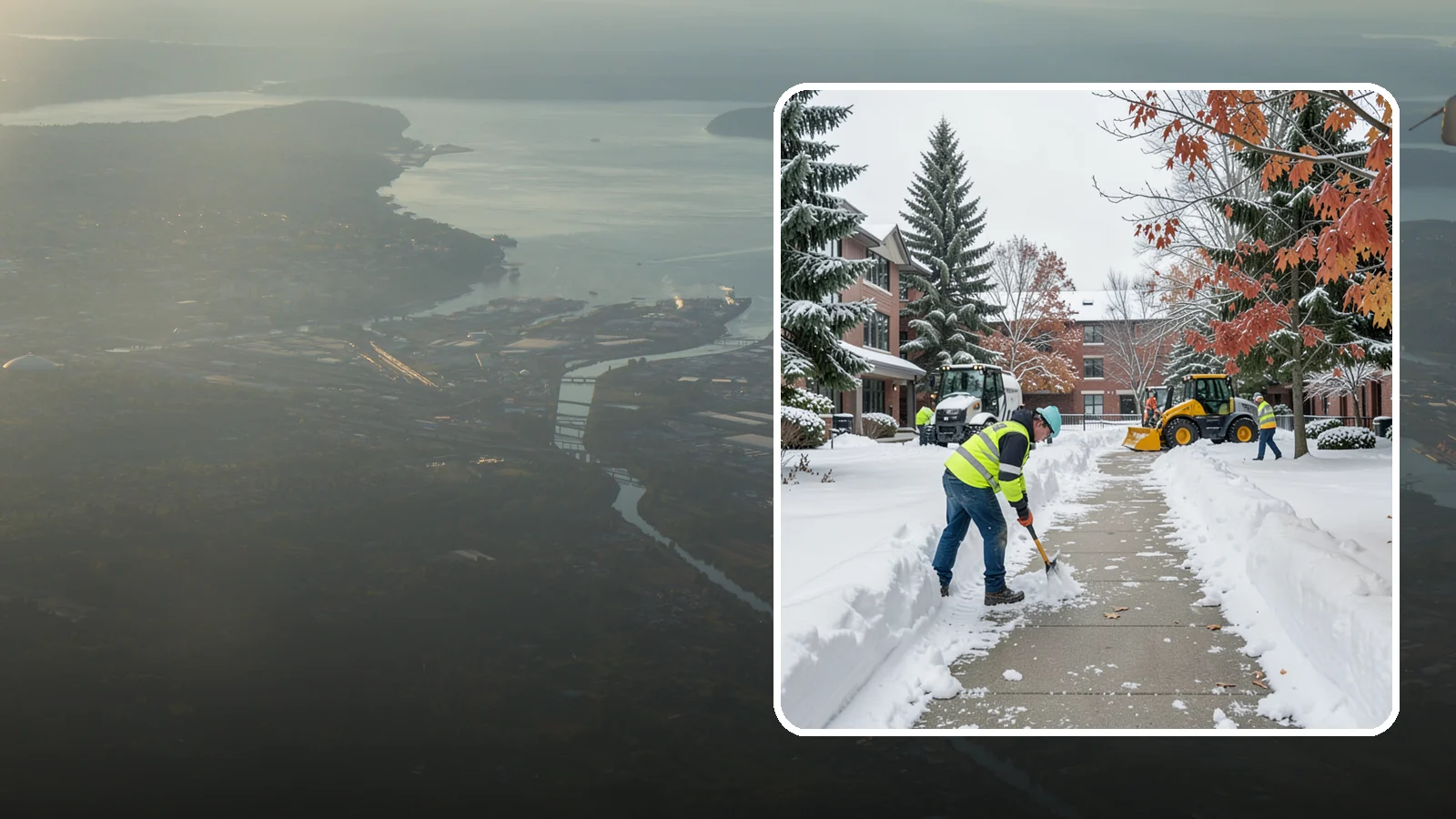 Courtyard Snow Removal in Fife, Pierce County, WA - We remove snow from enclosed courtyards and interior common areas so residents and staff can cross them safely in Western...