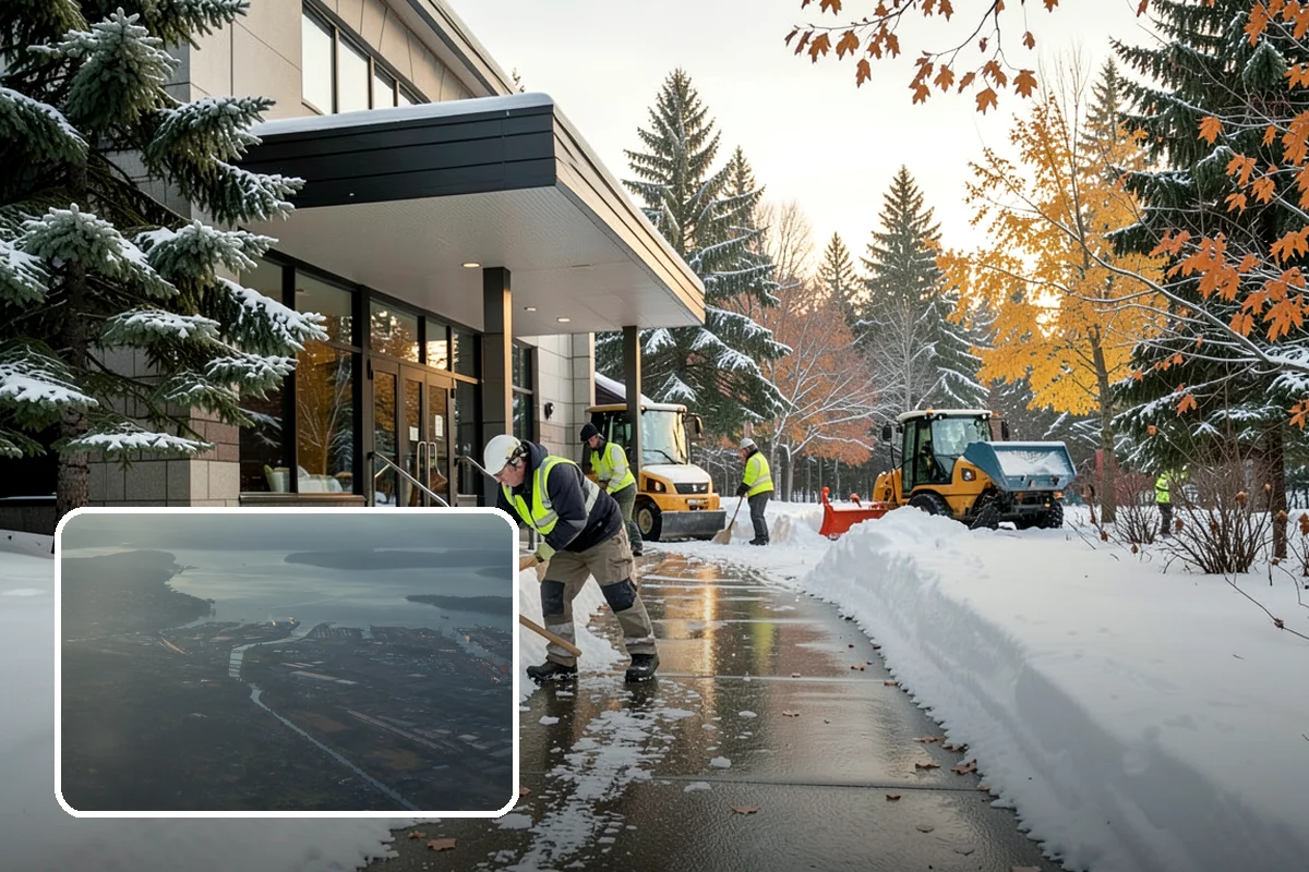 Courtyard Snow Removal in Fife, Pierce County, WA - Keeps interior courtyards crossable in winter
