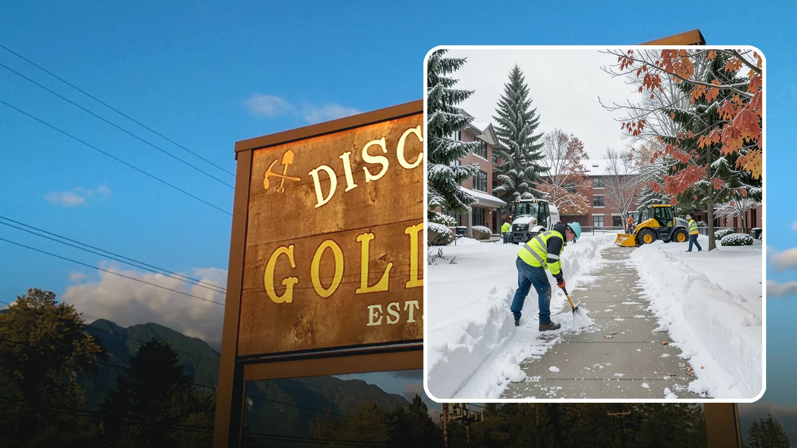 Courtyard Snow Removal in Gold Bar, Snohomish County, WA - We remove snow from enclosed courtyards and interior common areas so residents and staff can cross them safely in Western...