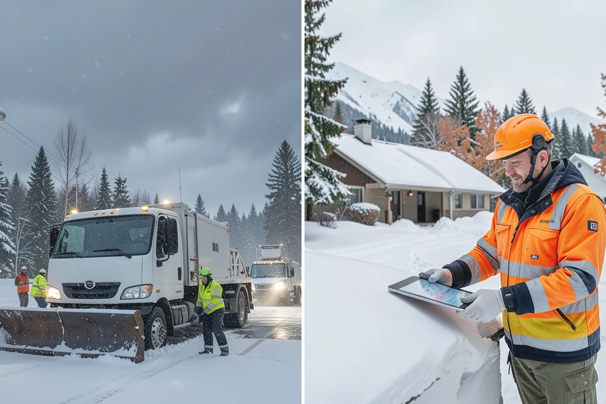 Courtyard Snow Removal in Gold Bar, Snohomish County, WA - Walk the courtyard paths, nodes, and passages