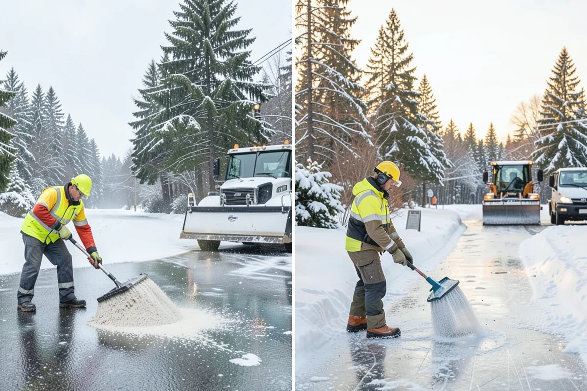 Courtyard Snow Removal in Hamilton, Skagit County, WA - Walk the courtyard paths, nodes, and passages
