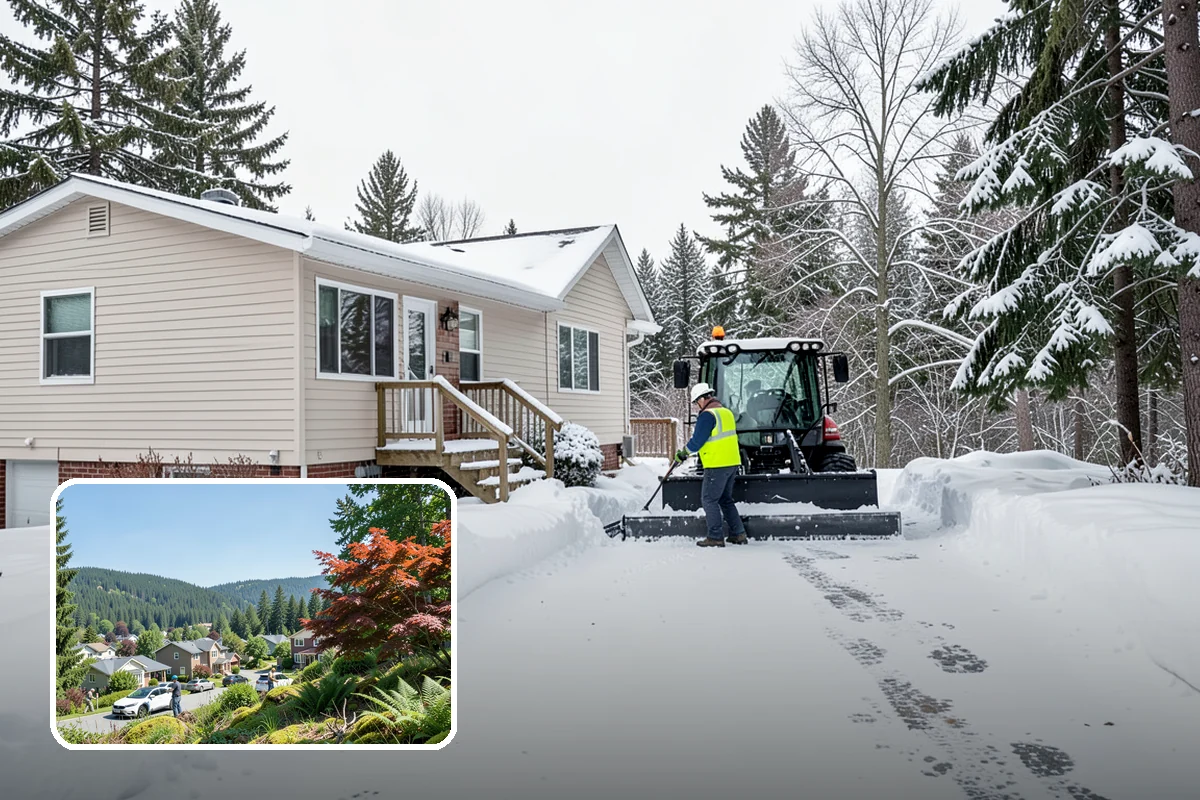 Courtyard Snow Removal in Index, Snohomish County, WA - Keeps interior courtyards crossable in winter